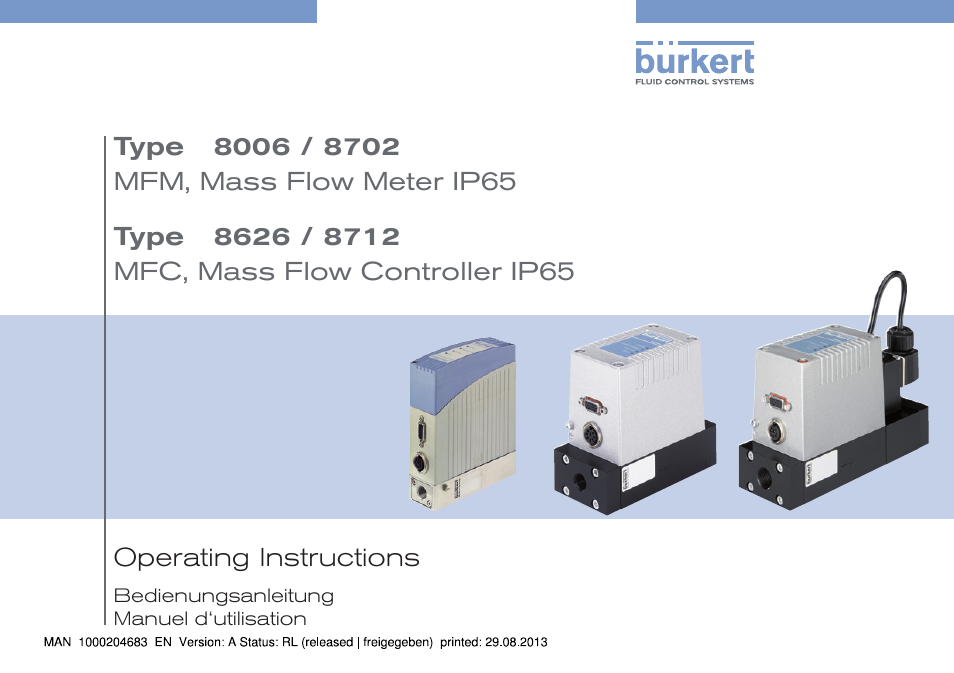 Burkert Type 8712 User Manual | 52 pages