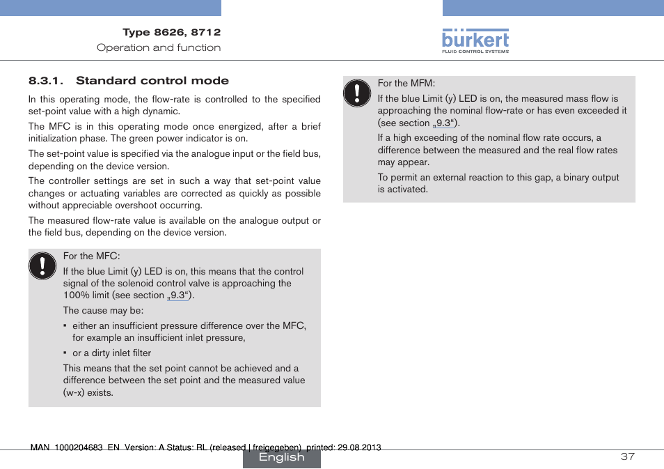 Burkert Type 8712 User Manual | Page 37 / 52