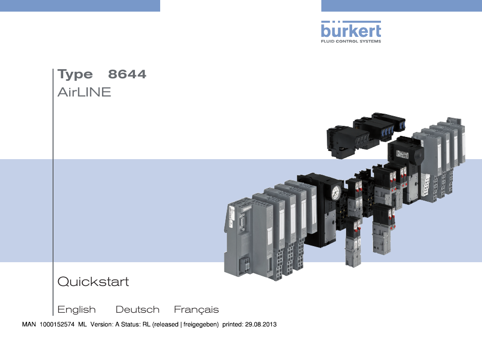 Burkert Type 8644 User Manual | 47 pages