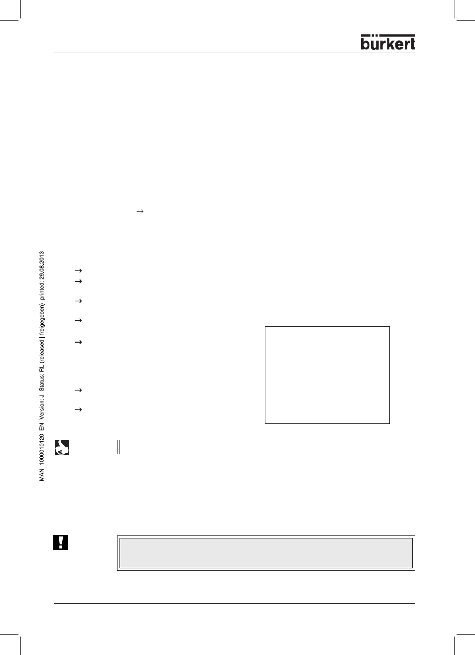 Parametrization data | Burkert Type 8644 User Manual | Page 110 / 134