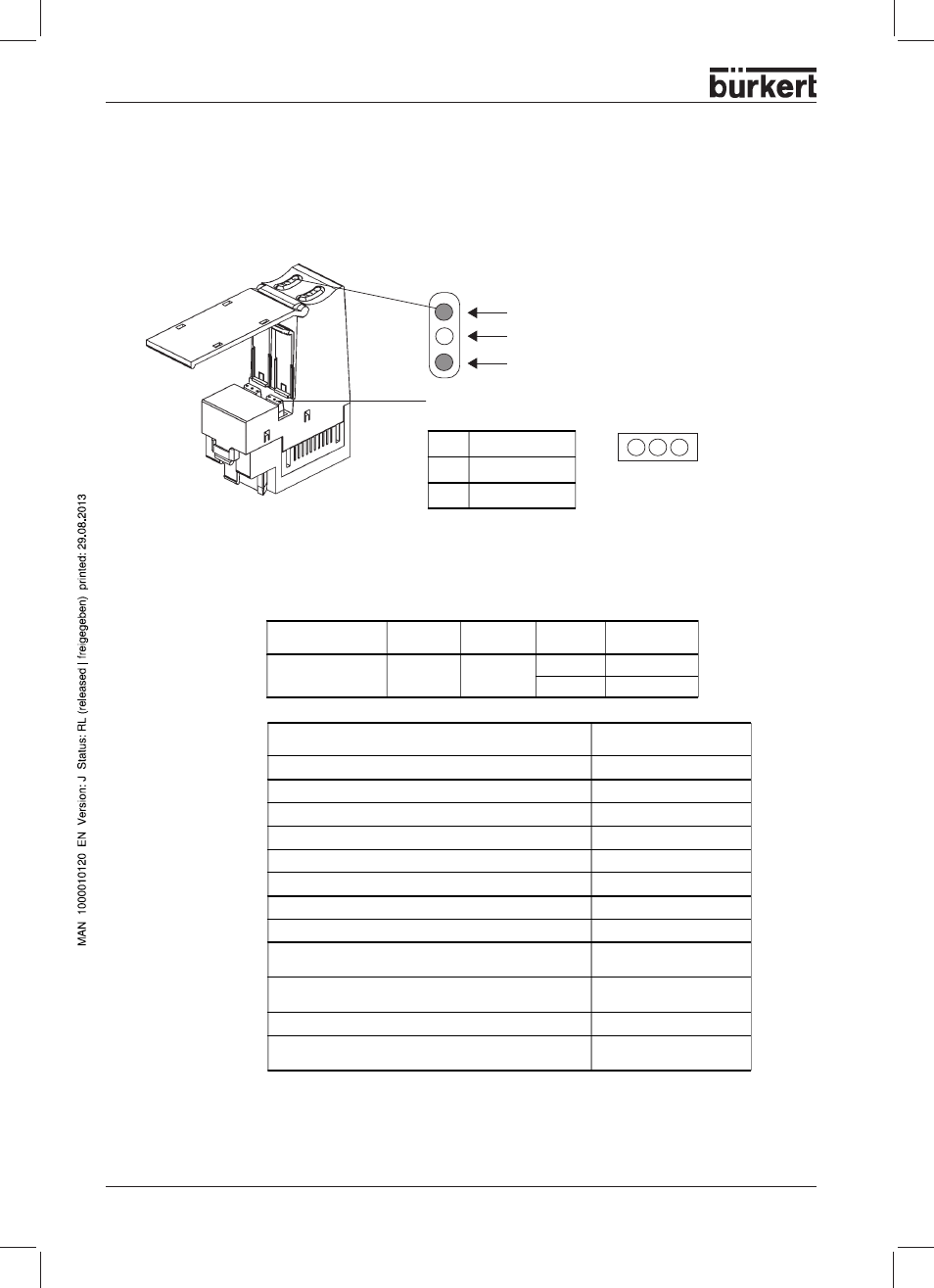 Basic electronic module me02 / 2-fold monostable, Construction, Possible combinations with valve types | Burkert Type 8644 User Manual | Page 116 / 134
