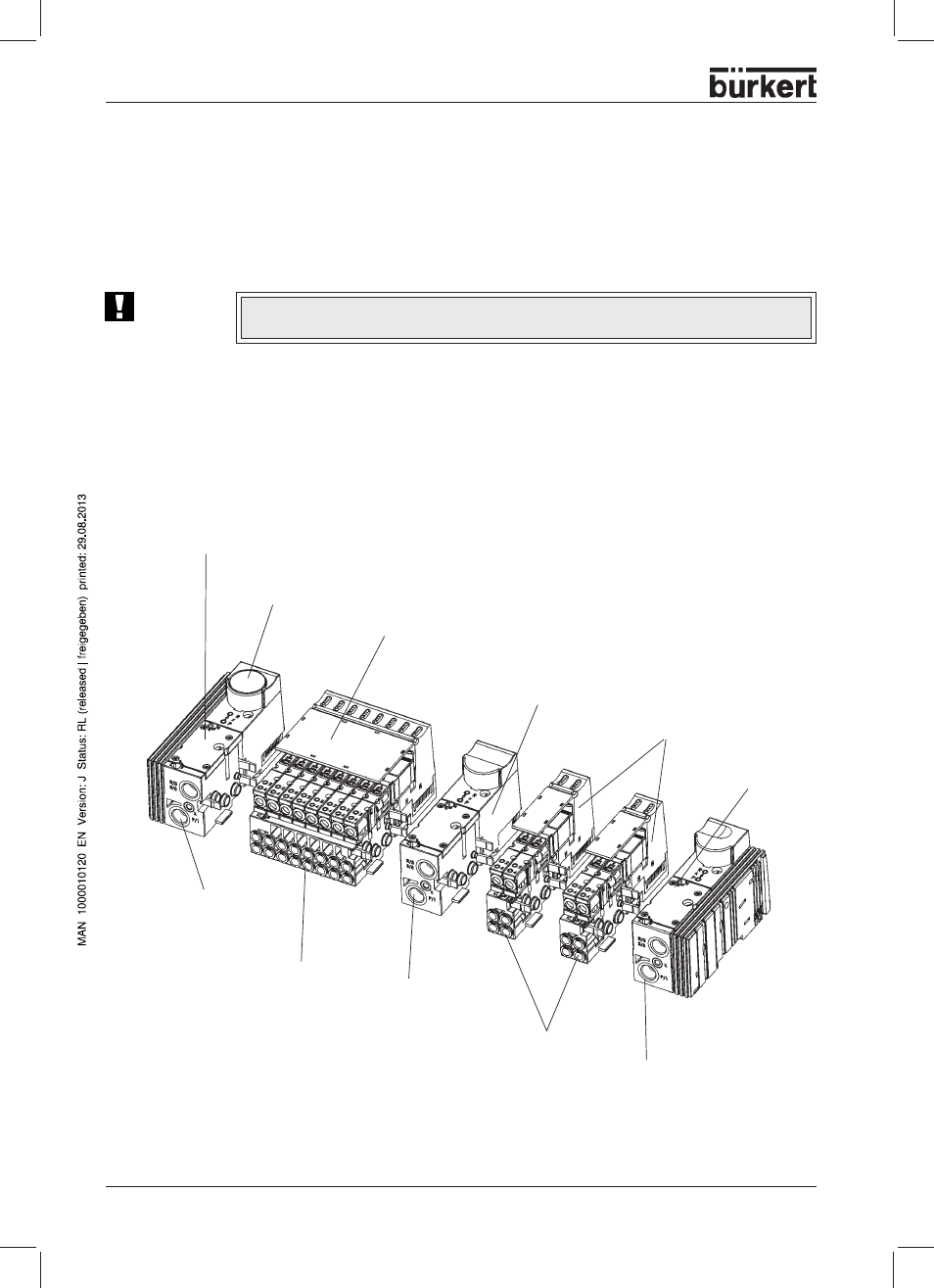 Installation instructions, Illustration of the valve block | Burkert Type 8644 User Manual | Page 12 / 134