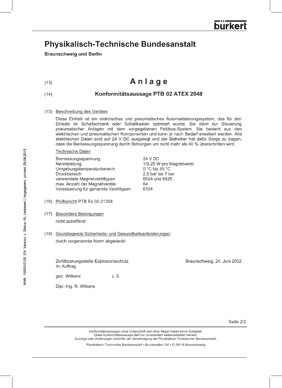 Burkert Type 8644 User Manual | Page 132 / 134