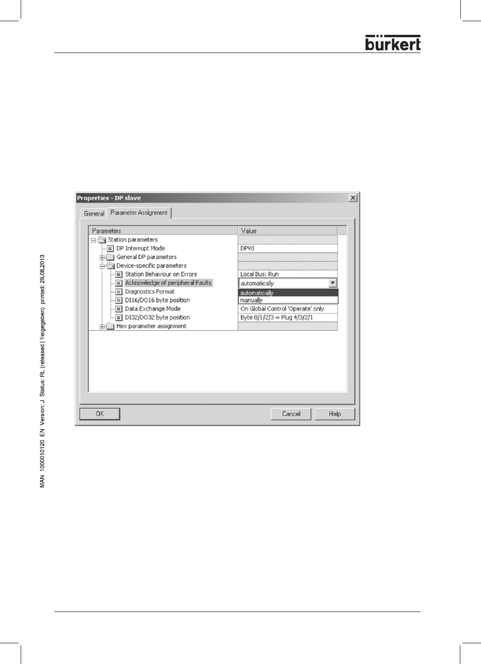 Acknowledgement of peripheral errors | Burkert Type 8644 User Manual | Page 74 / 134