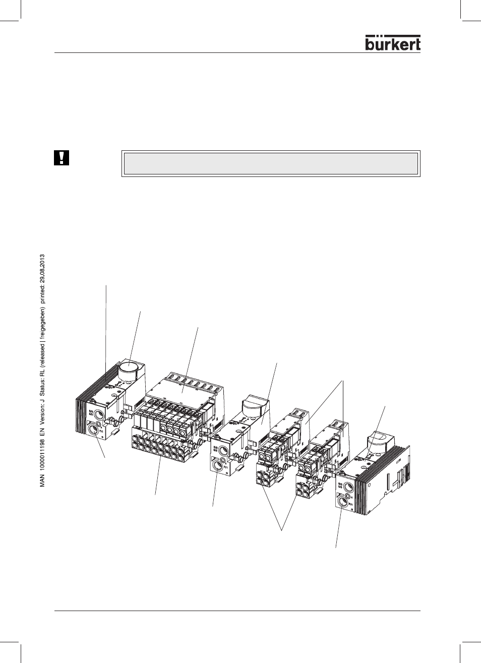 Installation instructions, Illustration of the valve block | Burkert Type 8644 User Manual | Page 12 / 66