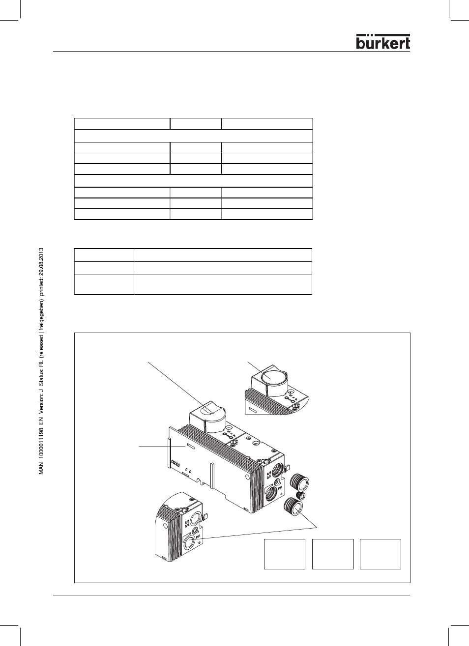 Connection x, Drawing showing variants | Burkert Type 8644 User Manual | Page 32 / 66