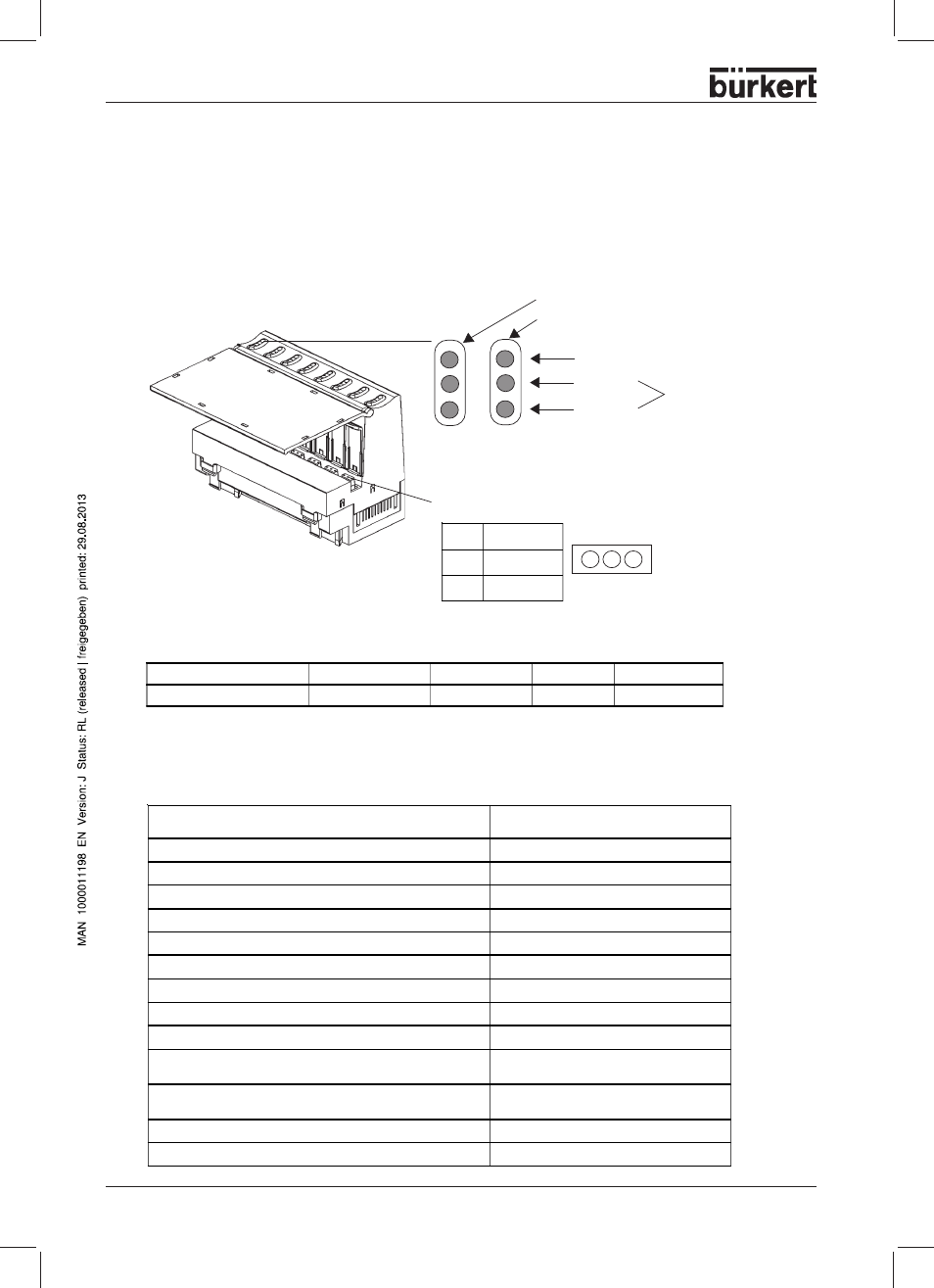 Construction, Possible combinations with valve types | Burkert Type 8644 User Manual | Page 50 / 66