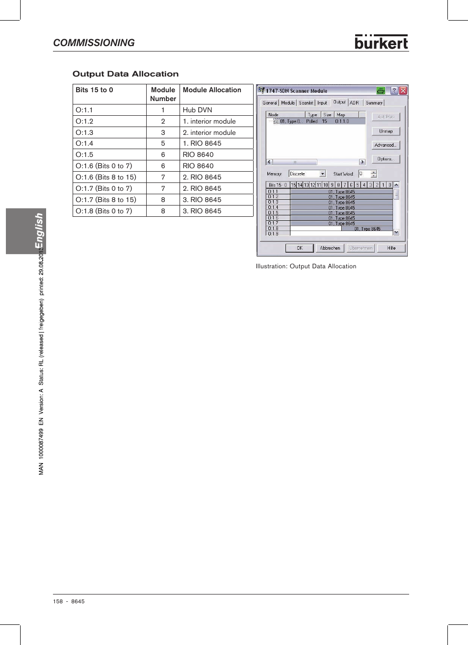 Commissioning english | Burkert Type 8645 User Manual | Page 158 / 174