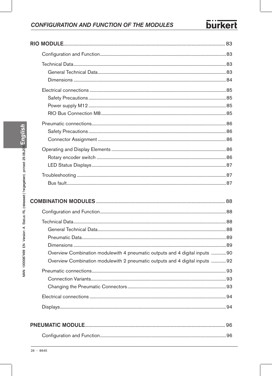 Burkert Type 8645 User Manual | Page 26 / 174