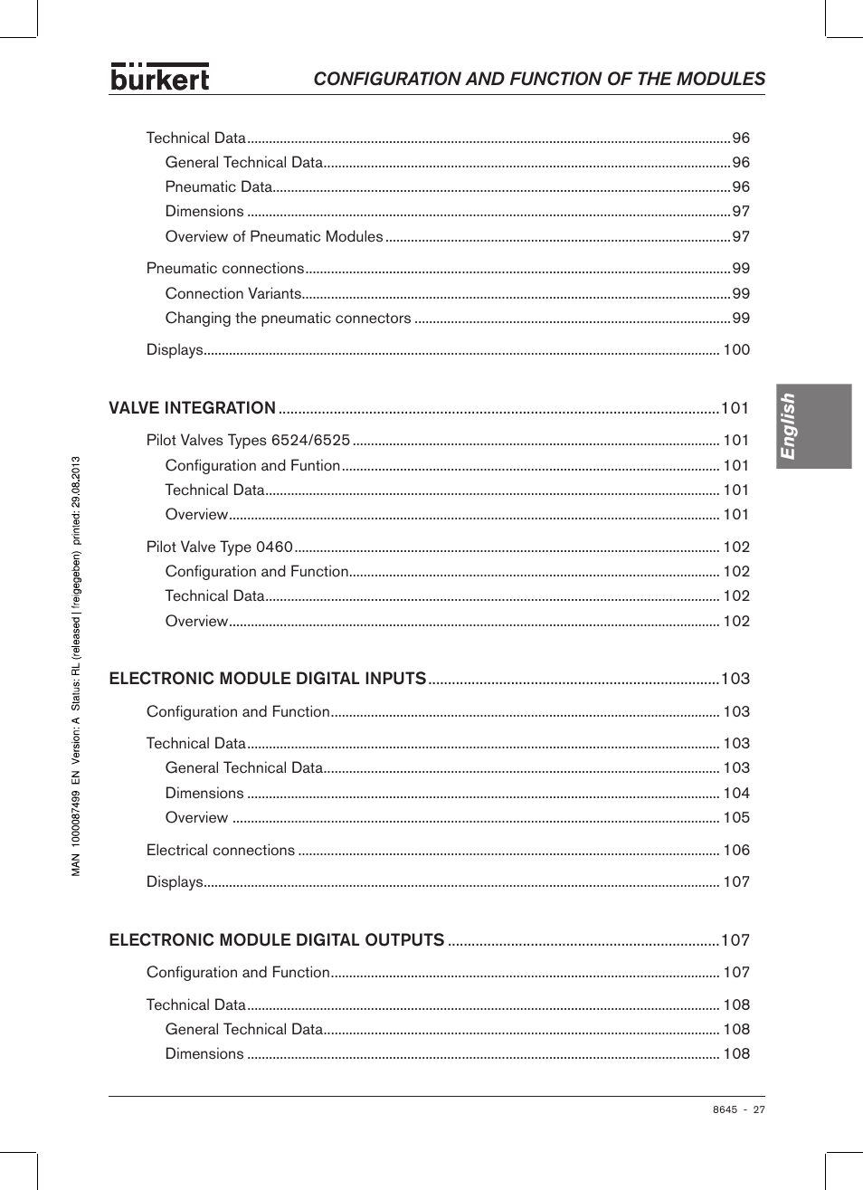 Burkert Type 8645 User Manual | Page 27 / 174