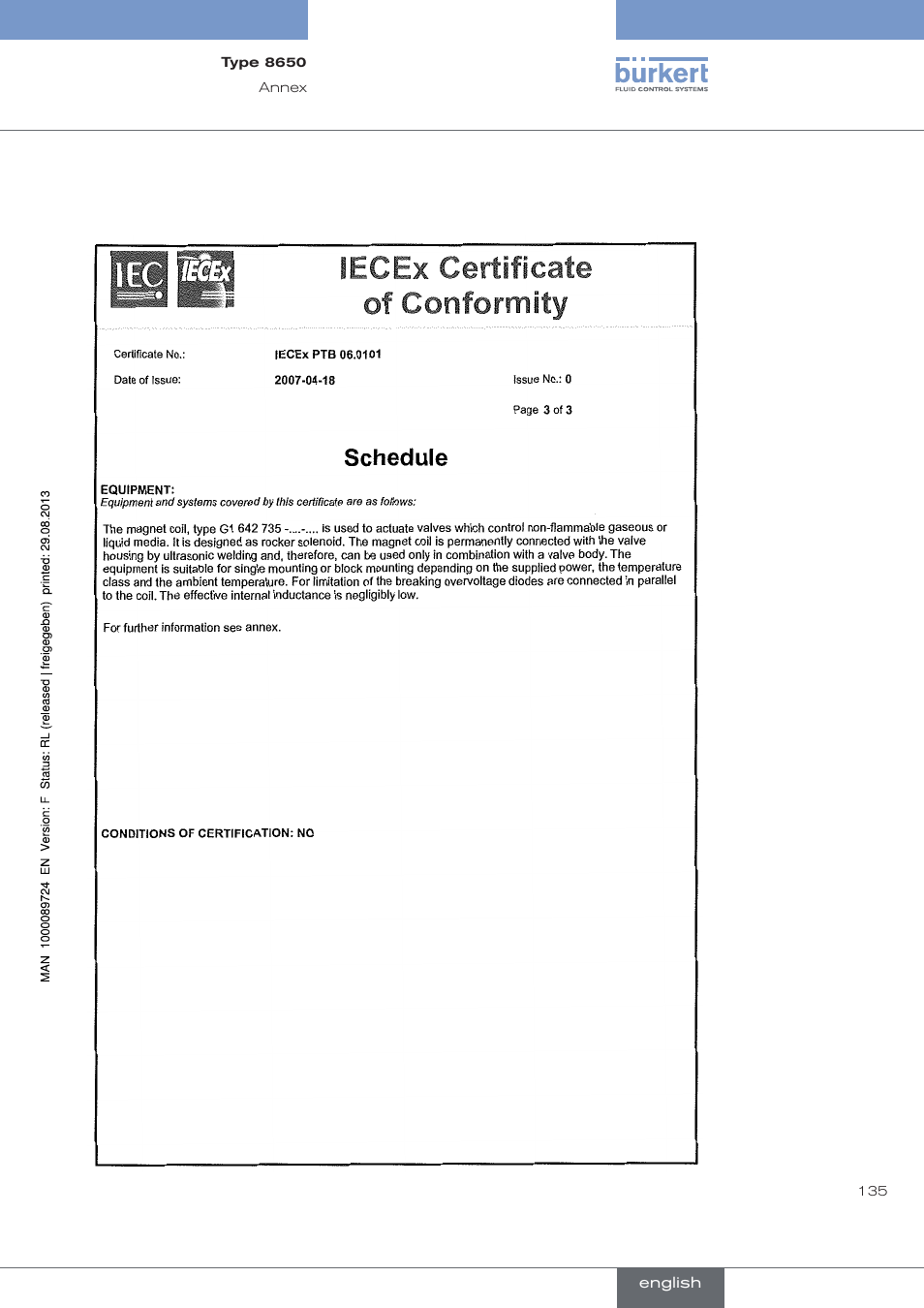 Burkert Type 8650 User Manual | Page 135 / 156