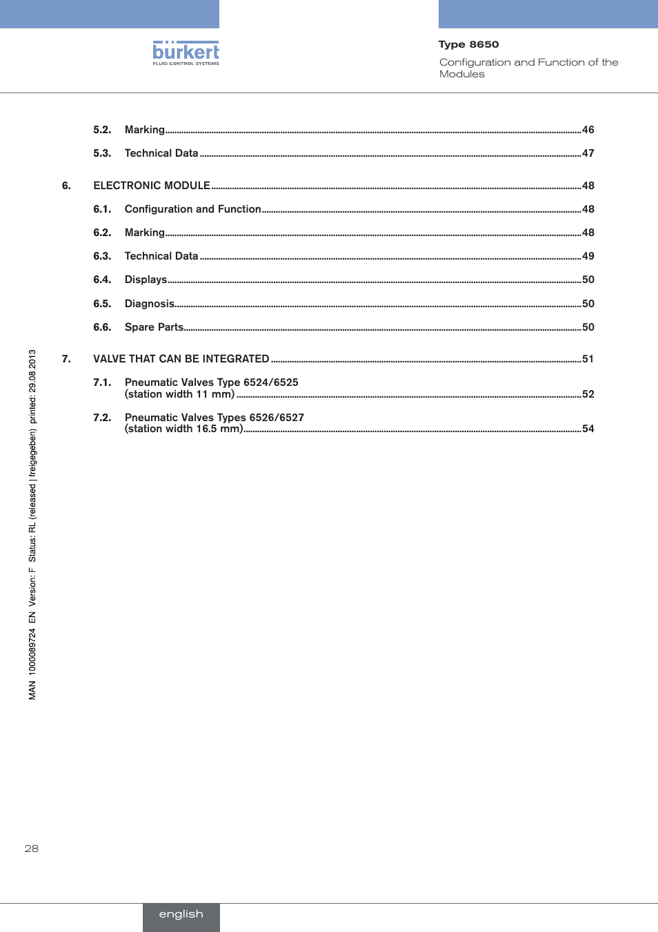 Burkert Type 8650 User Manual | Page 28 / 156