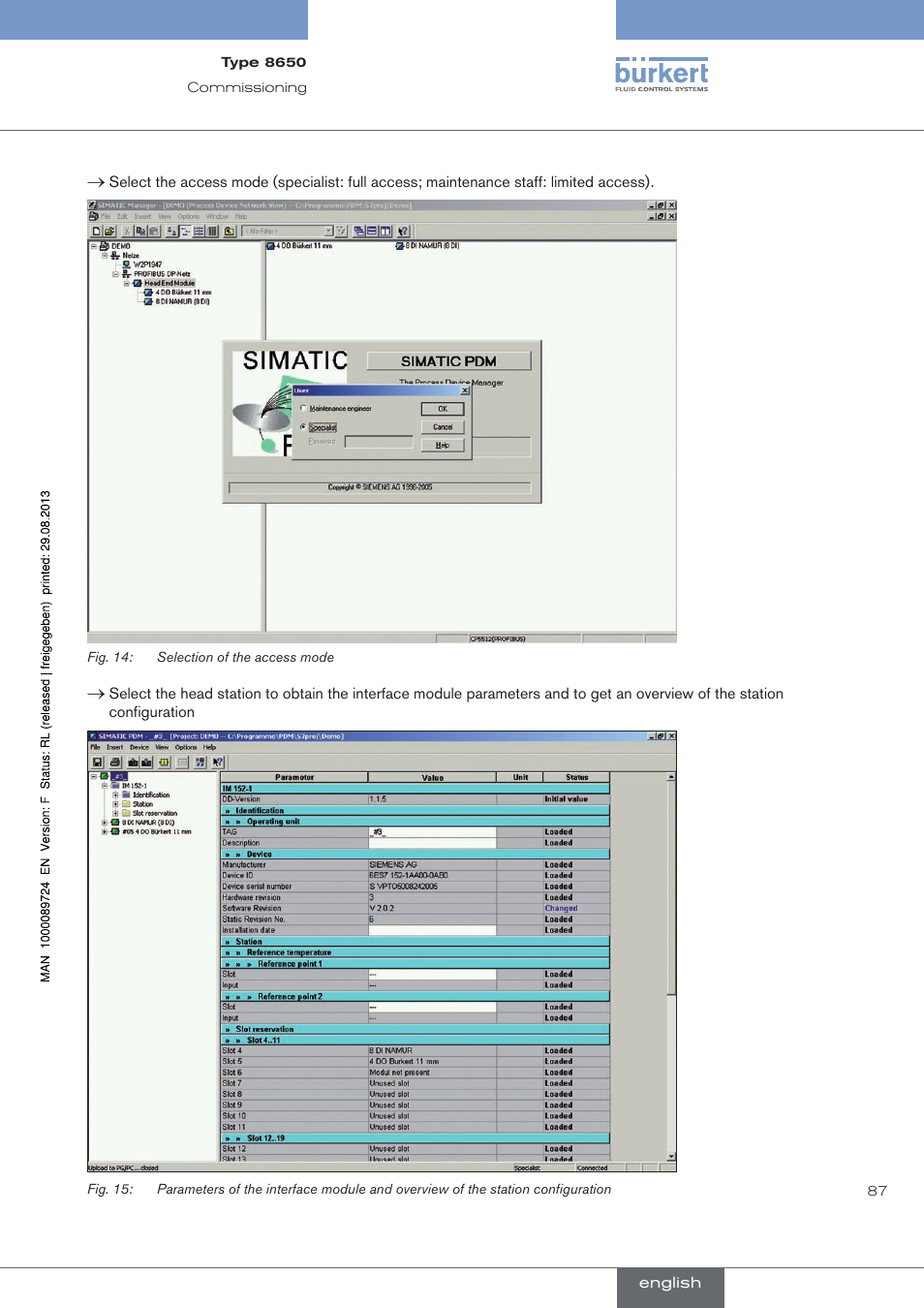 Burkert Type 8650 User Manual | Page 87 / 156