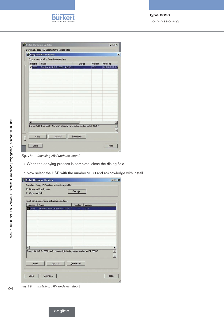 Burkert Type 8650 User Manual | Page 94 / 156