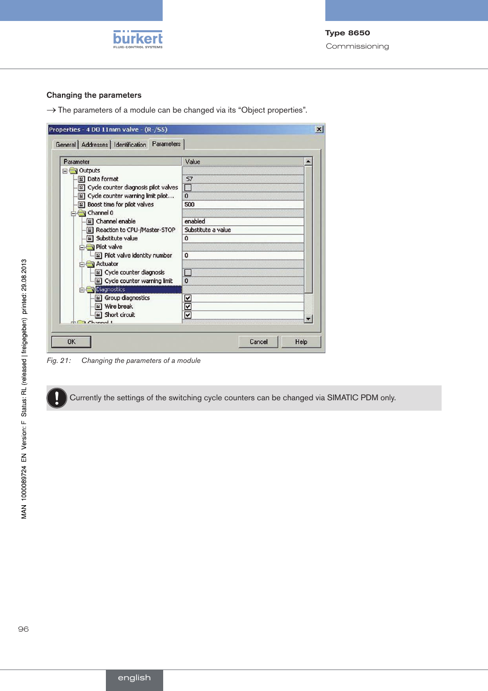 Burkert Type 8650 User Manual | Page 96 / 156