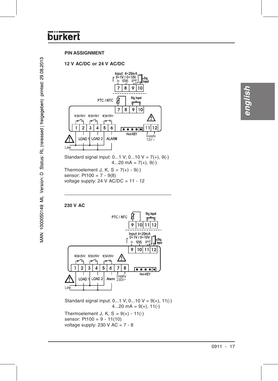 English | Burkert Type TAT002 User Manual | Page 19 / 76