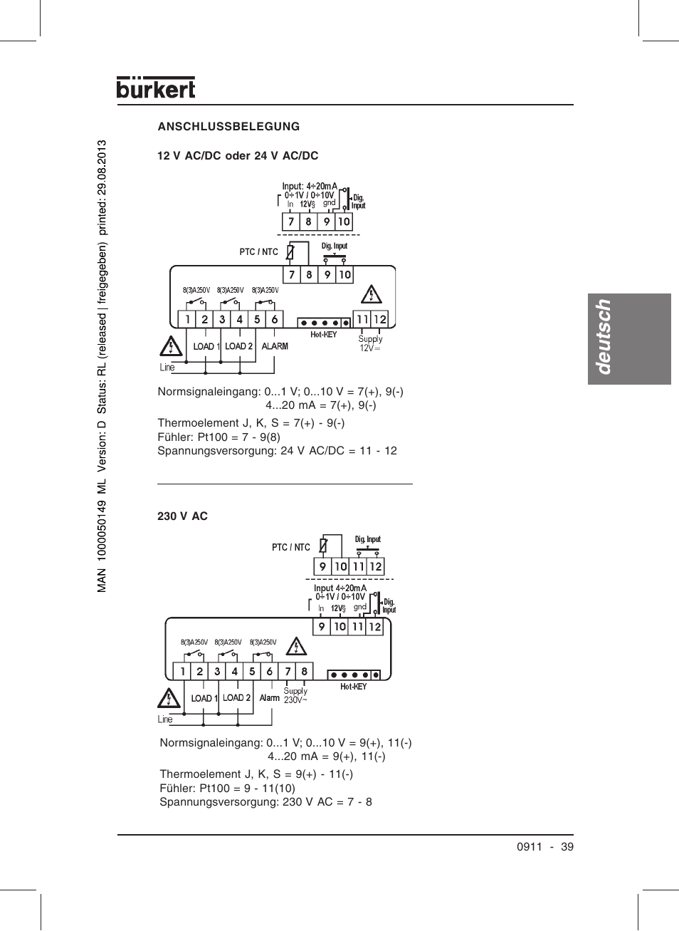 Deutsc h | Burkert Type TAT002 User Manual | Page 41 / 76