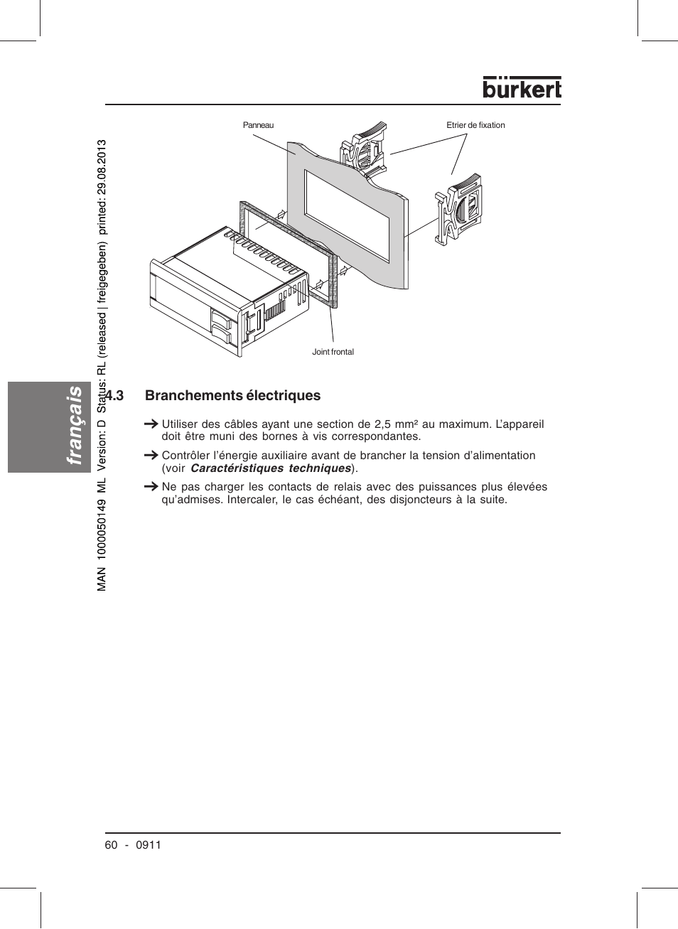 Français | Burkert Type TAT002 User Manual | Page 62 / 76