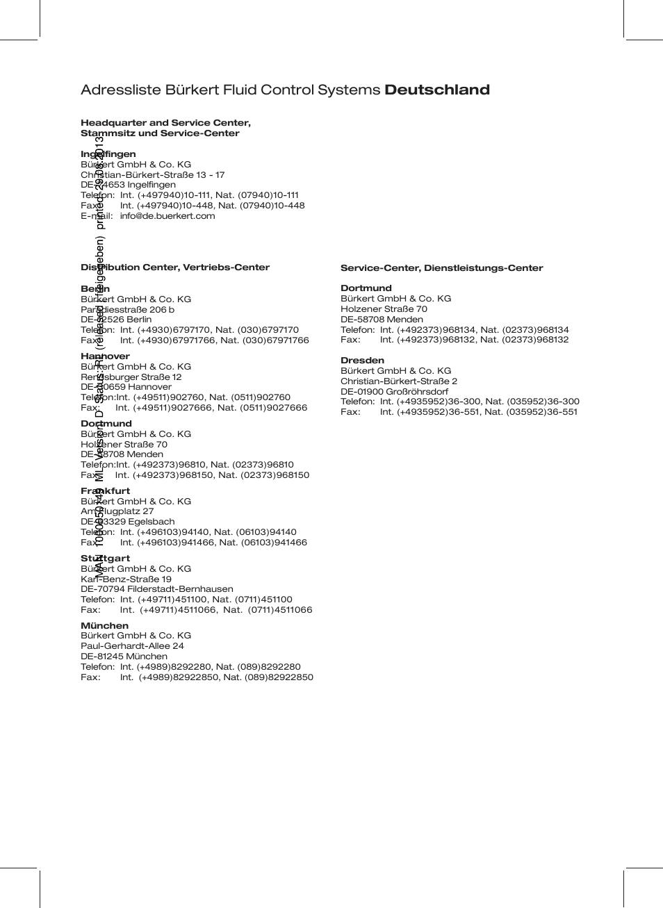 Burkert Type TAT002 User Manual | Page 73 / 76