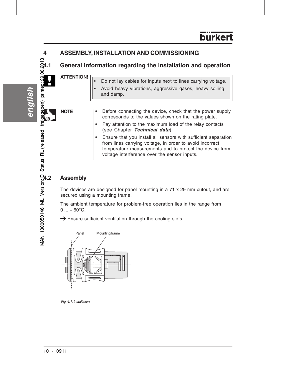 English | Burkert Type TAT002 User Manual | Page 12 / 46