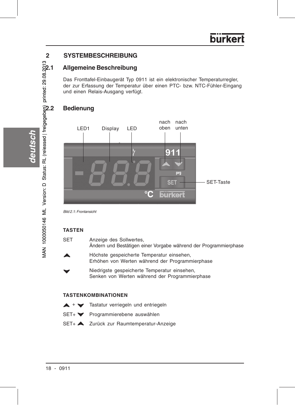 Deutsc h | Burkert Type TAT002 User Manual | Page 20 / 46