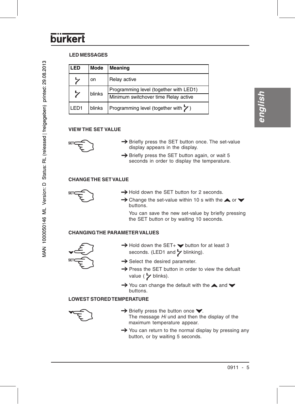 English | Burkert Type TAT002 User Manual | Page 7 / 46