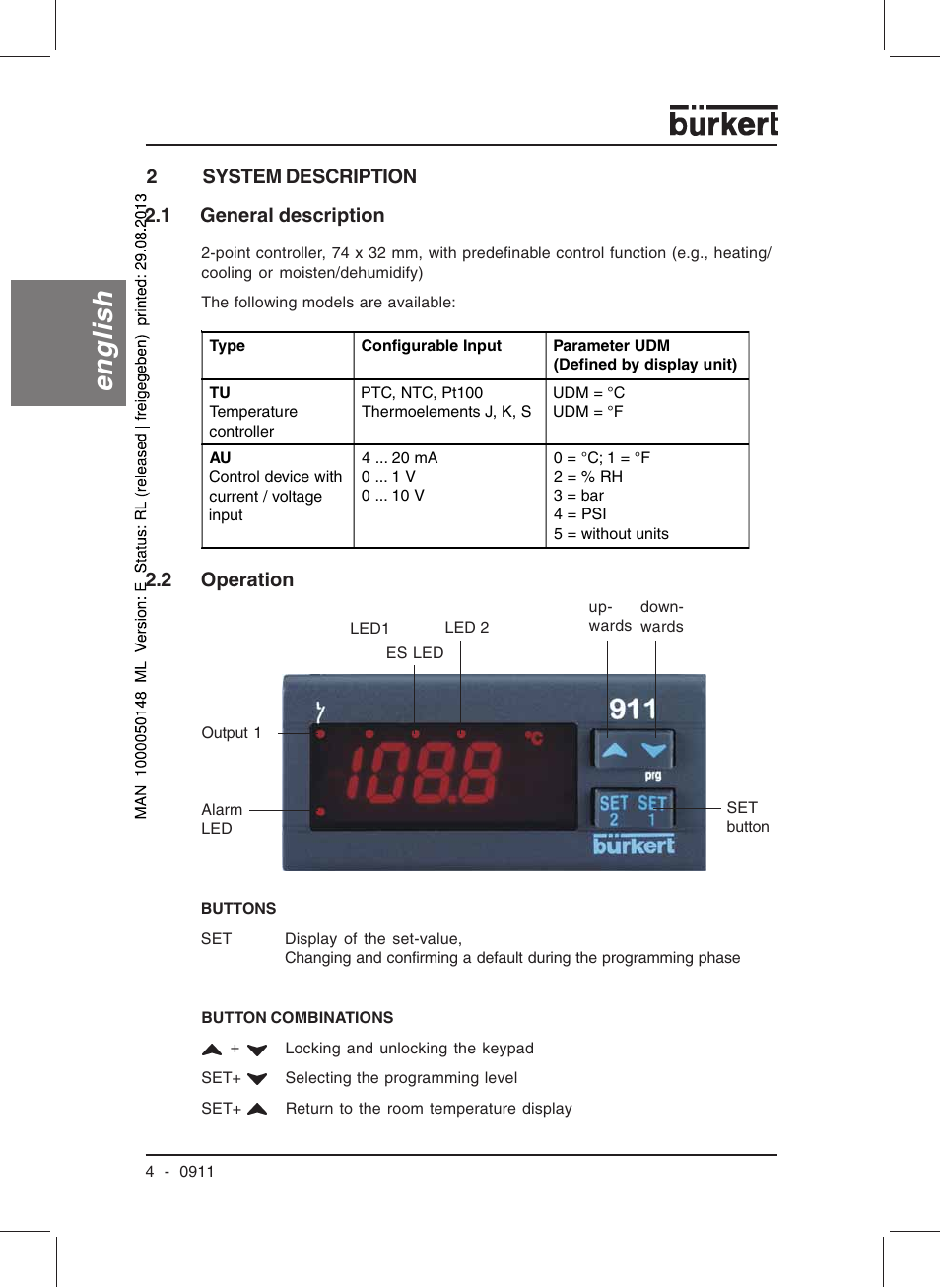 English | Burkert Type TAT002 User Manual | Page 6 / 64
