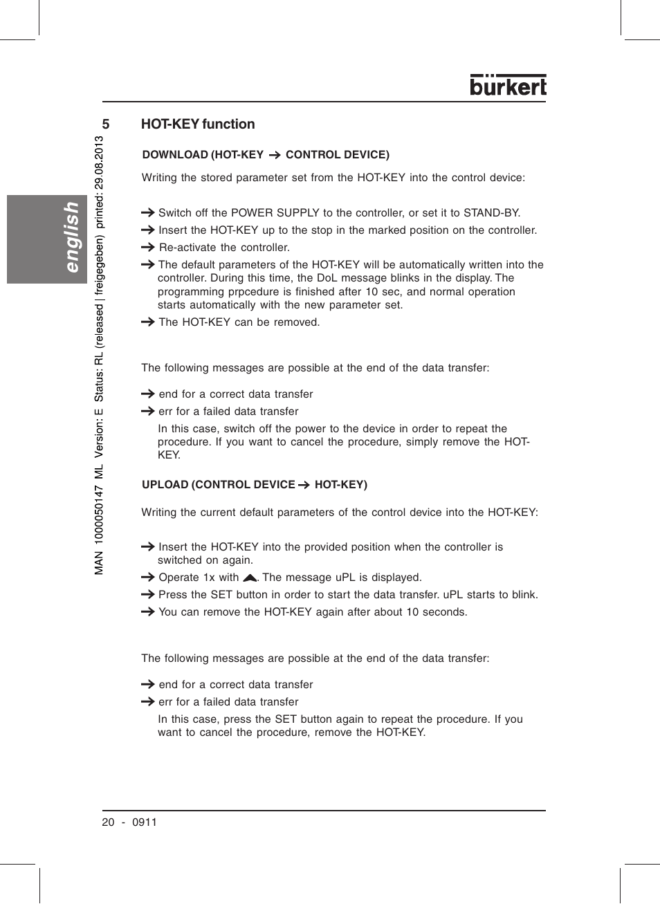 English | Burkert Type TAT002 User Manual | Page 22 / 84