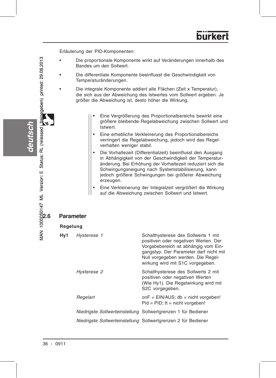 Deutsc h | Burkert Type TAT002 User Manual | Page 38 / 84