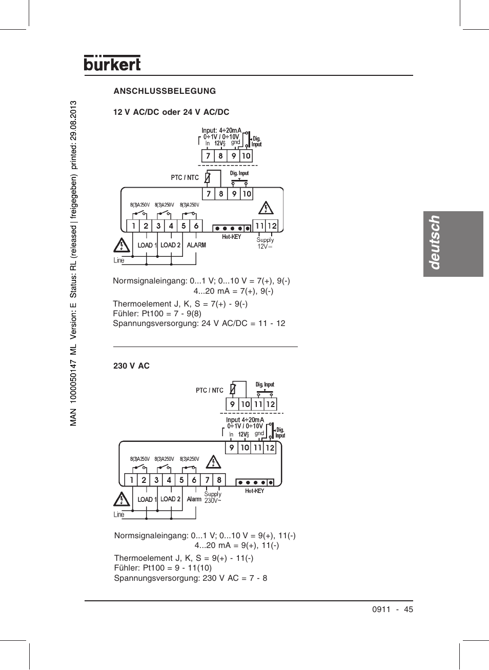 Deutsc h | Burkert Type TAT002 User Manual | Page 47 / 84