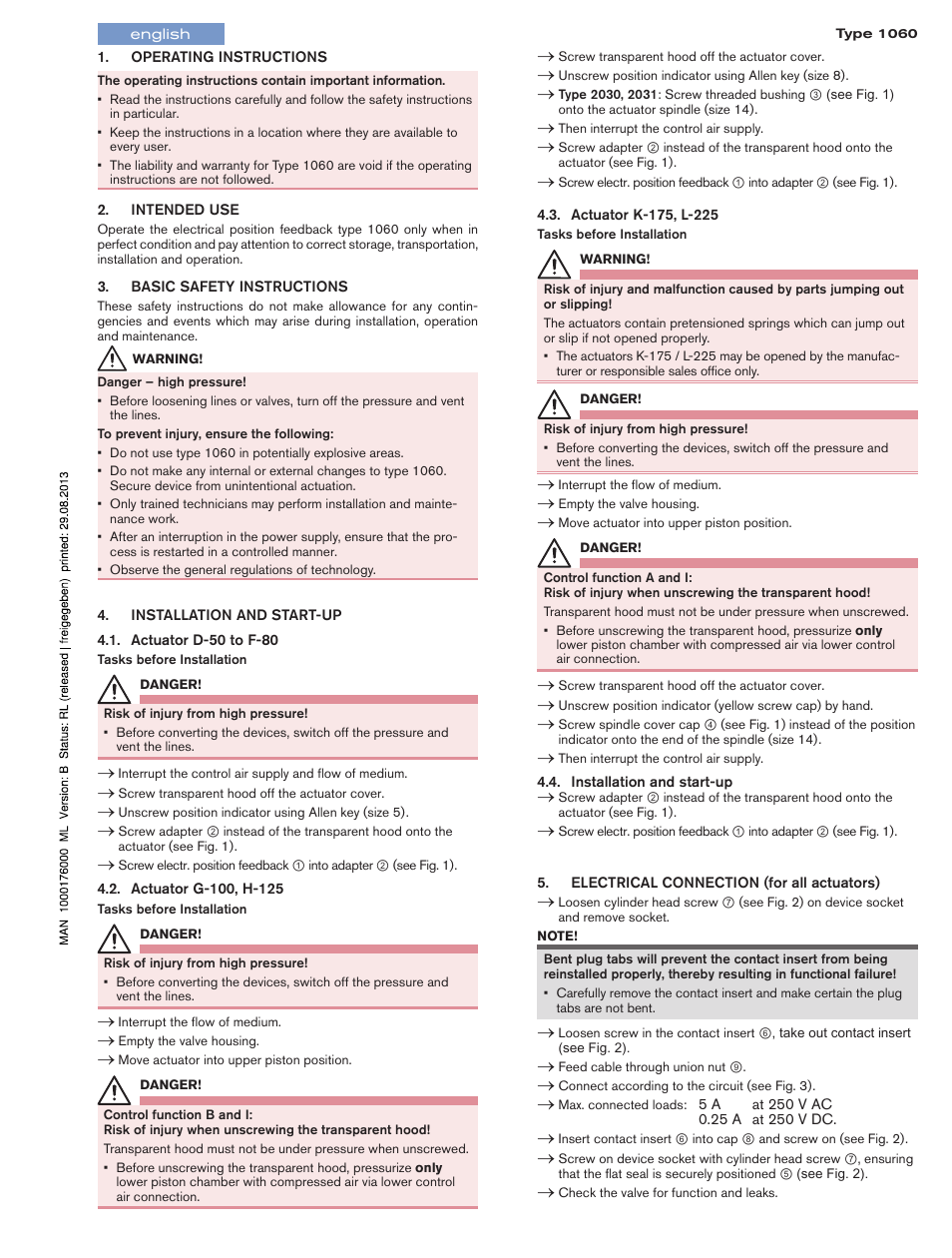 Burkert Type 1060 User Manual | Page 2 / 4