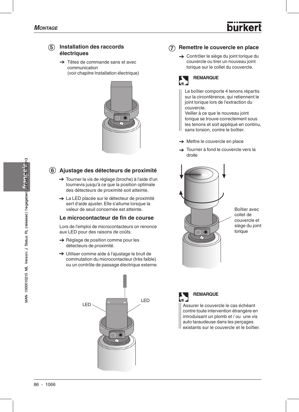 Français | Burkert Type 1066 User Manual | Page 88 / 112