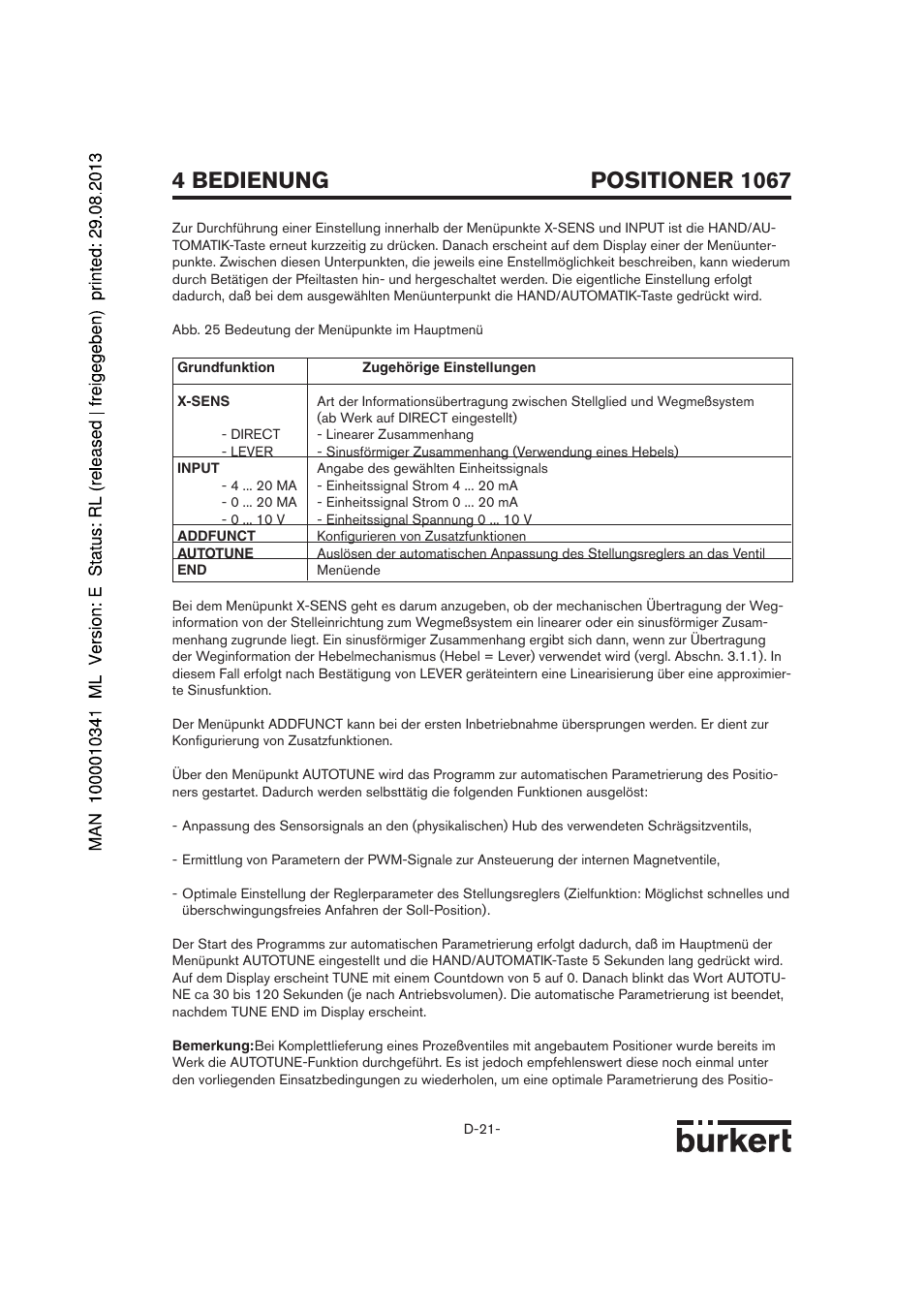 Burkert Type 1067 User Manual | Page 21 / 158