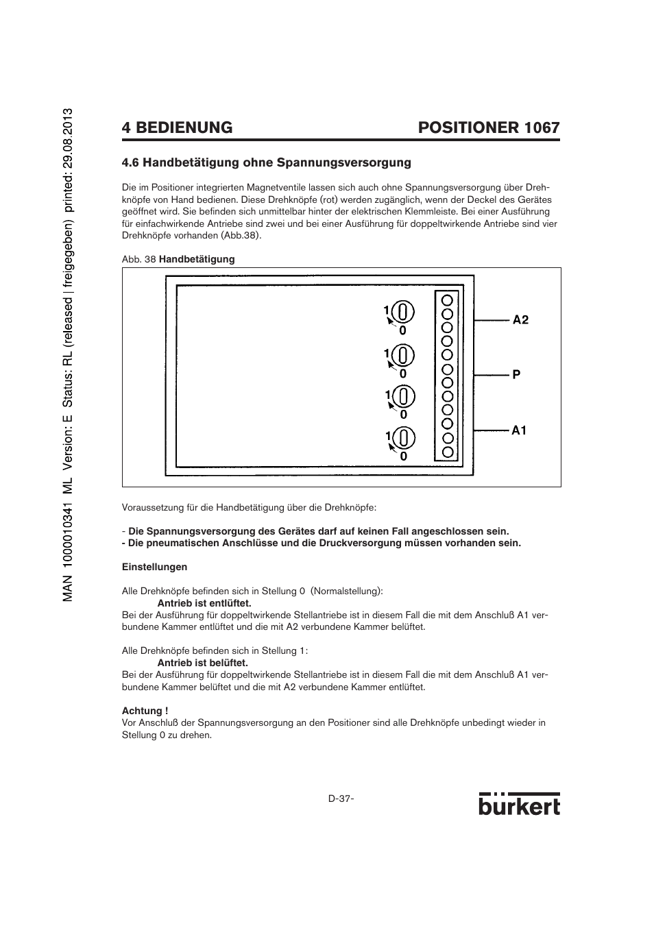 Burkert Type 1067 User Manual | Page 37 / 158