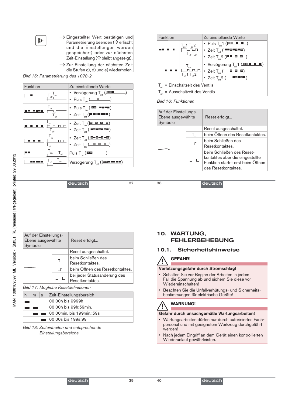 Wartung, fehlerbehebung, Sicherheitshinweise | Burkert Type 1078-2 User Manual | Page 21 / 33