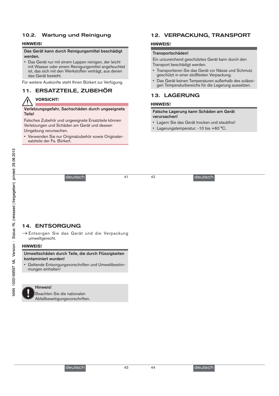 Burkert Type 1078-2 User Manual | Page 22 / 33