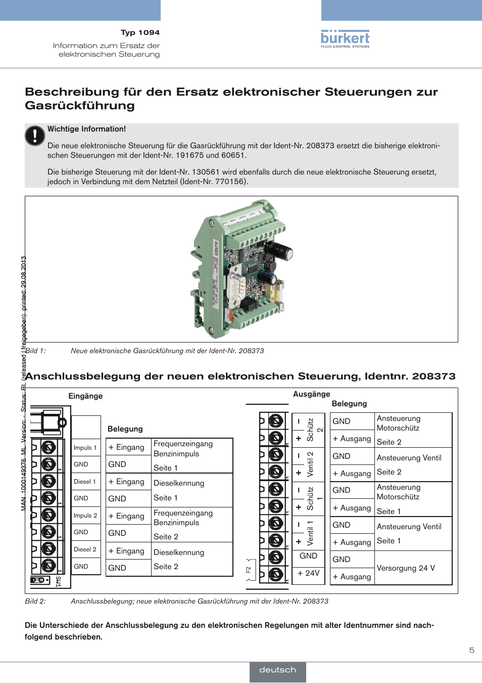 Burkert Type 1094 User Manual | Page 5 / 12