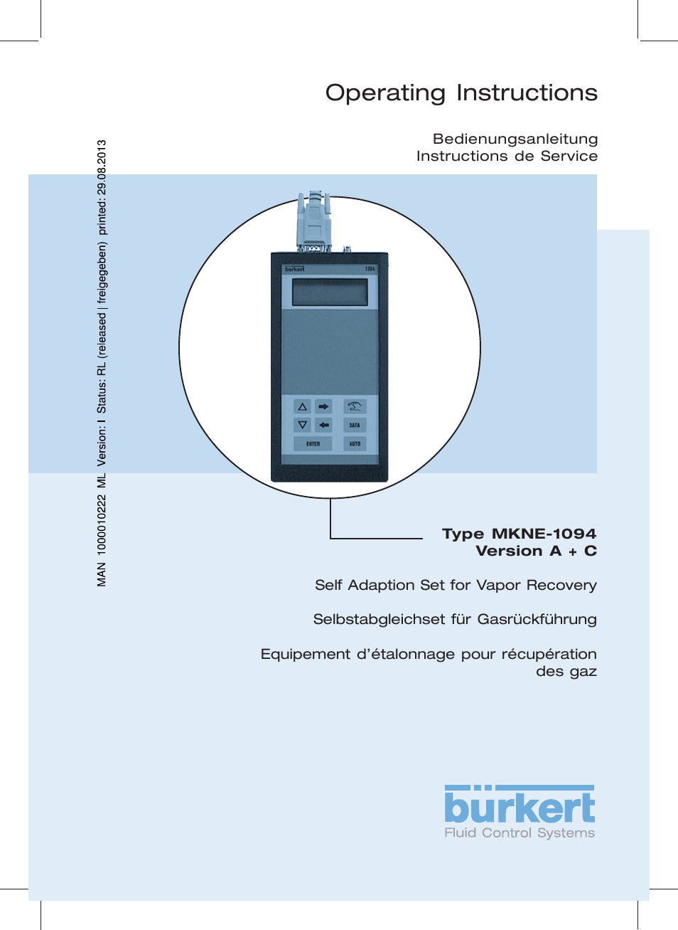 Burkert Type 1094 User Manual | 126 pages