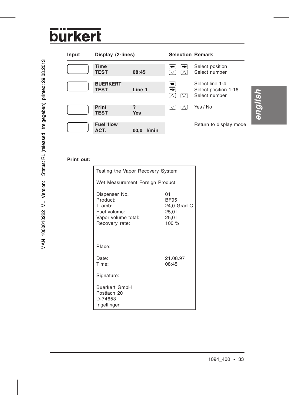 English | Burkert Type 1094 User Manual | Page 35 / 126