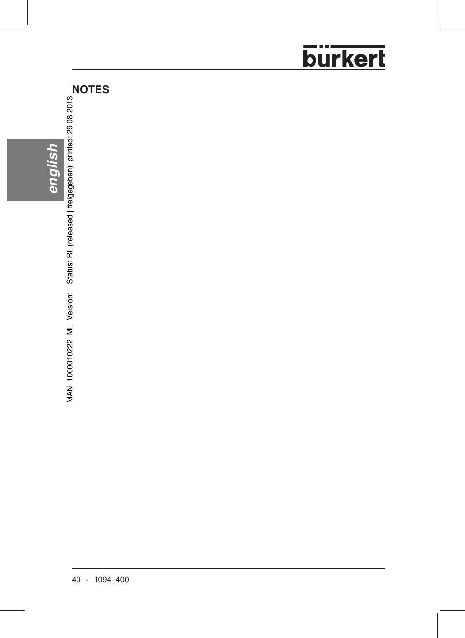 English | Burkert Type 1094 User Manual | Page 42 / 126