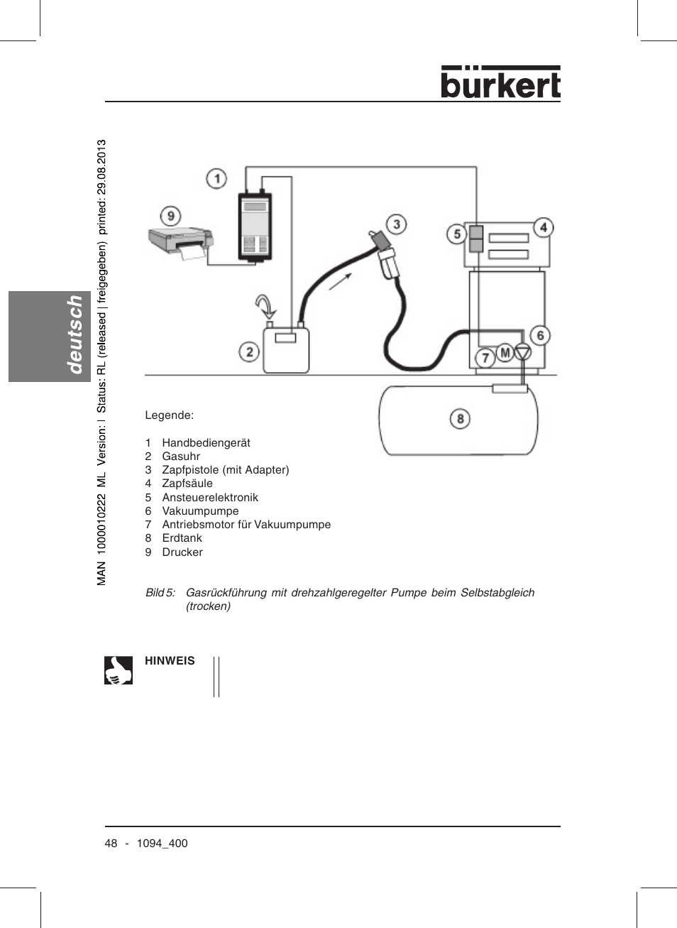 Deutsch | Burkert Type 1094 User Manual | Page 50 / 126