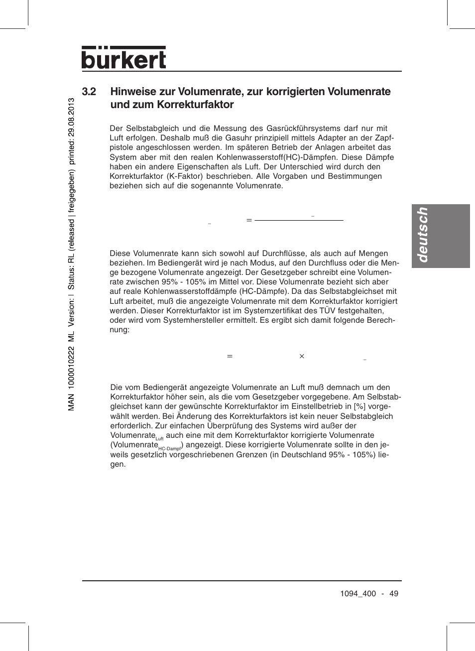 Deutsch | Burkert Type 1094 User Manual | Page 51 / 126