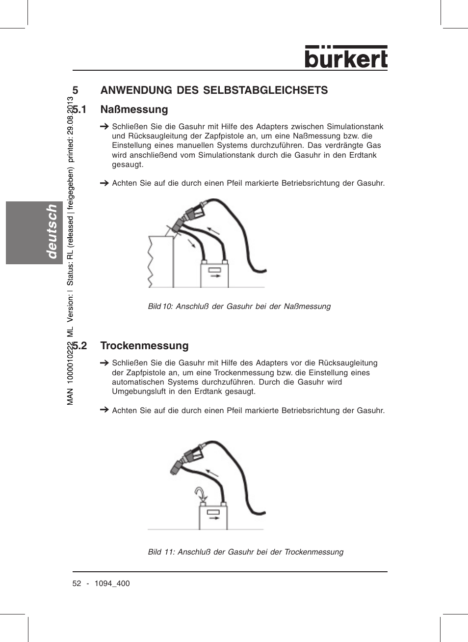 Deutsch | Burkert Type 1094 User Manual | Page 54 / 126