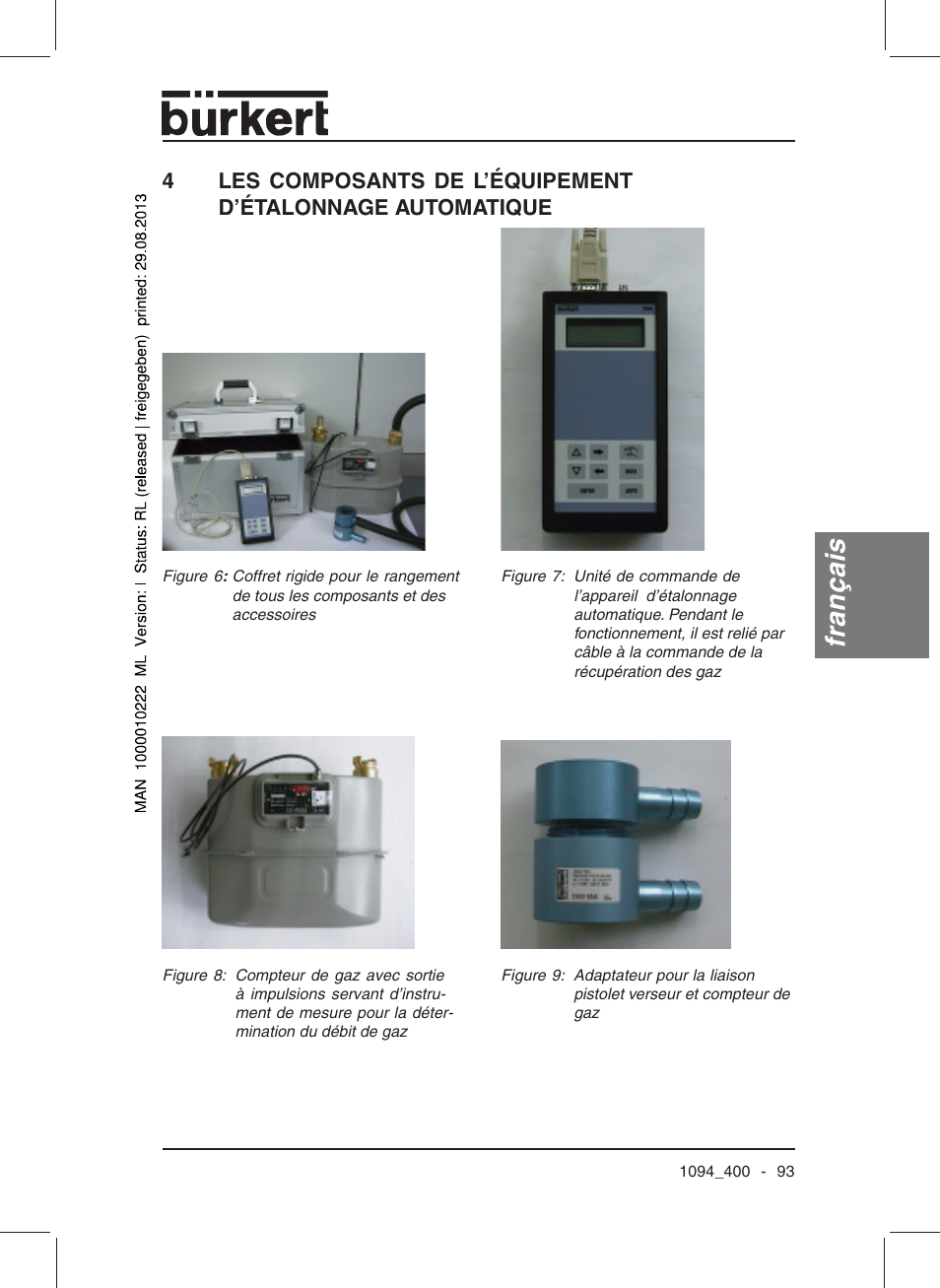 Français | Burkert Type 1094 User Manual | Page 95 / 126