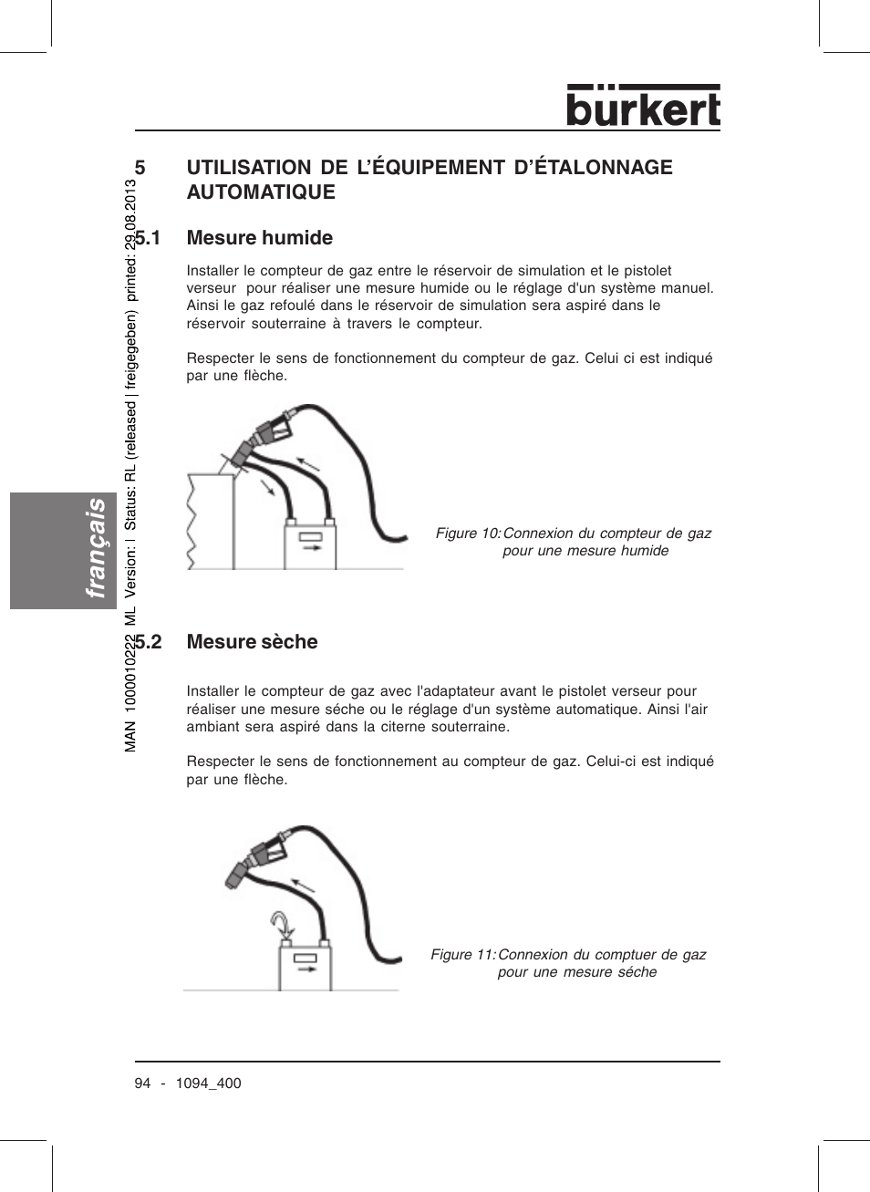 Français | Burkert Type 1094 User Manual | Page 96 / 126