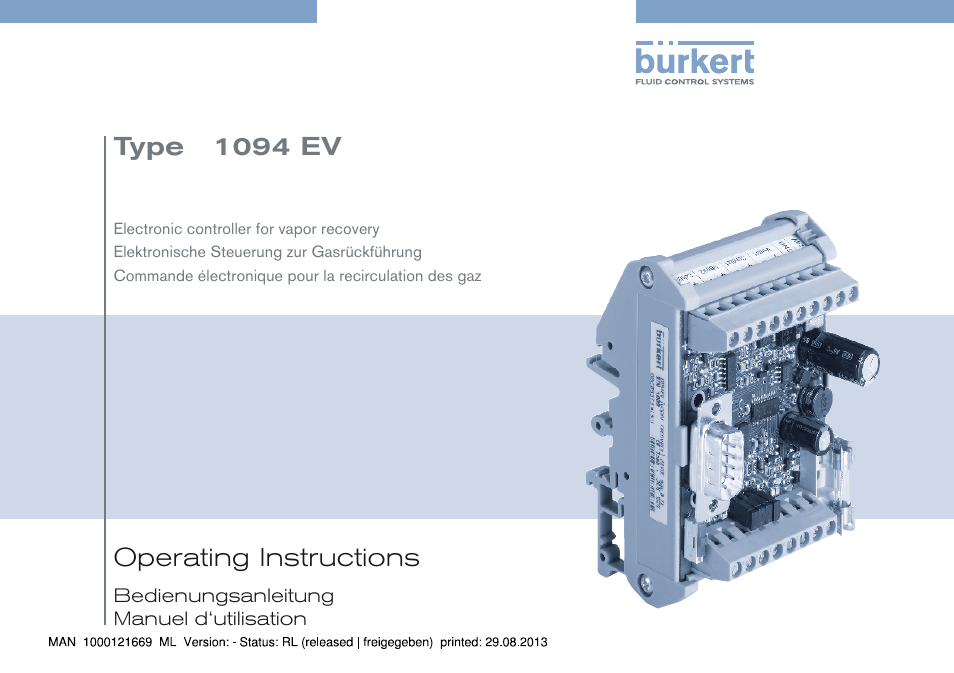 Burkert Type 1094 User Manual | 82 pages