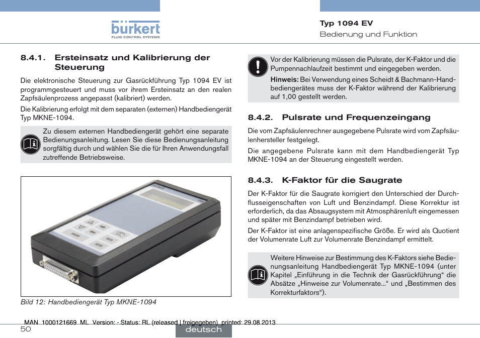 Burkert Type 1094 User Manual | Page 50 / 82