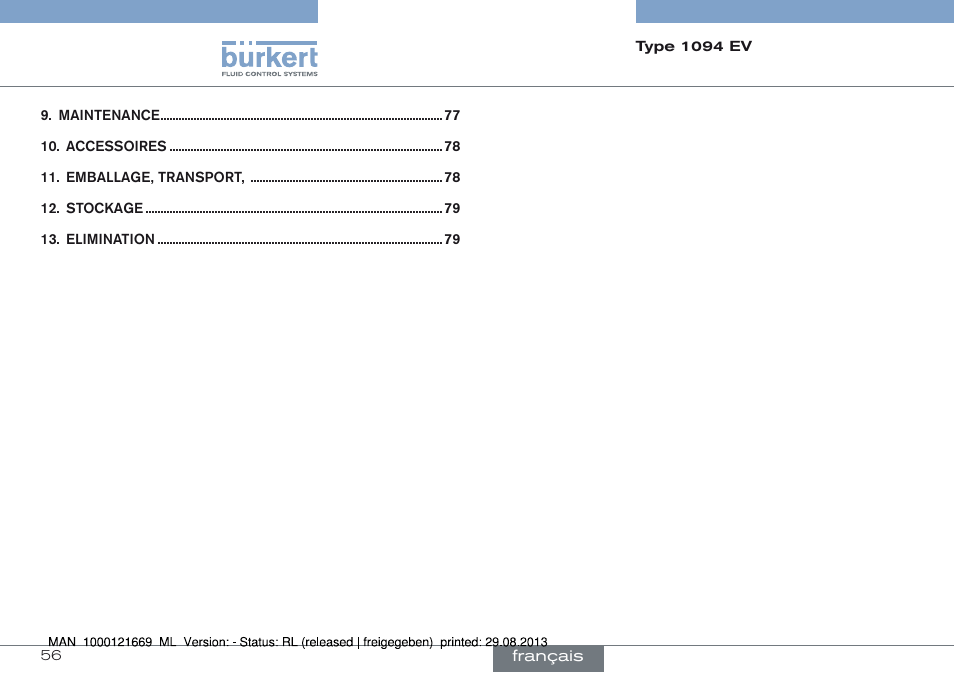 Burkert Type 1094 User Manual | Page 56 / 82