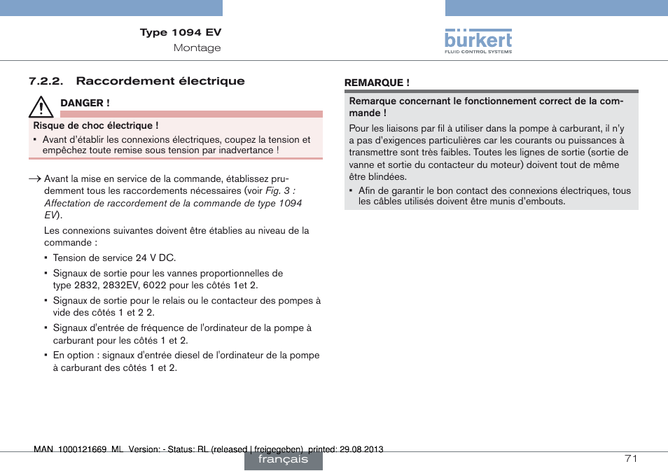 Burkert Type 1094 User Manual | Page 71 / 82