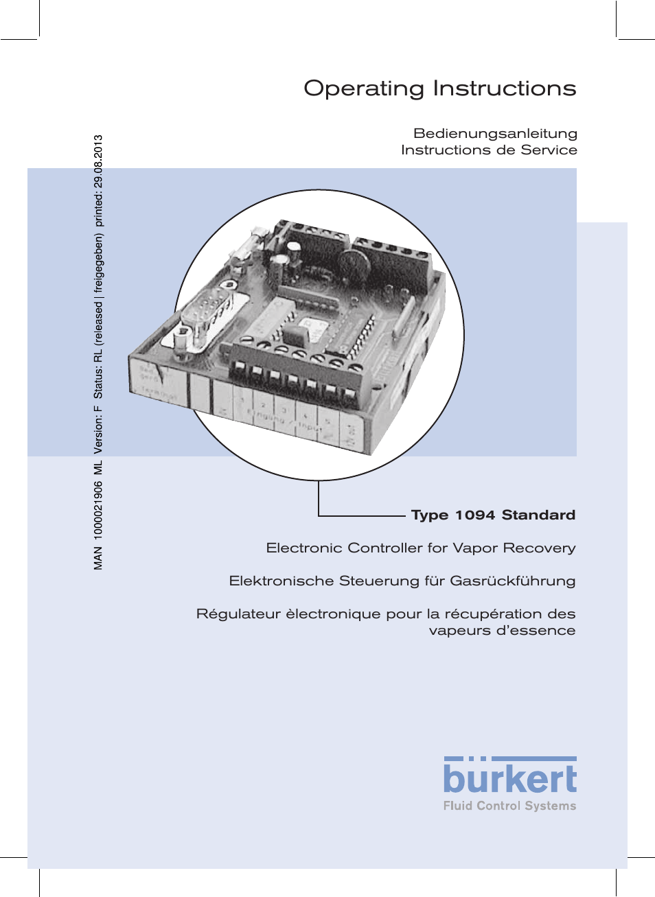 Burkert Type 1094 User Manual | 41 pages